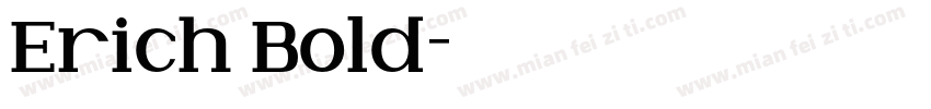 Erich Bold字体转换